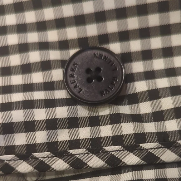 Ralph Lauren Gingham Twill Plaid Twill Double Breasted Rain Coat With Belt - Picture 9 of 13